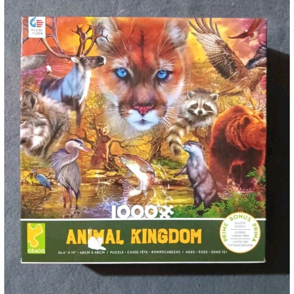 Ceaco Animal Kingdom Mammals 1000-Piece Jigsaw Puzzle - NEW SEALED